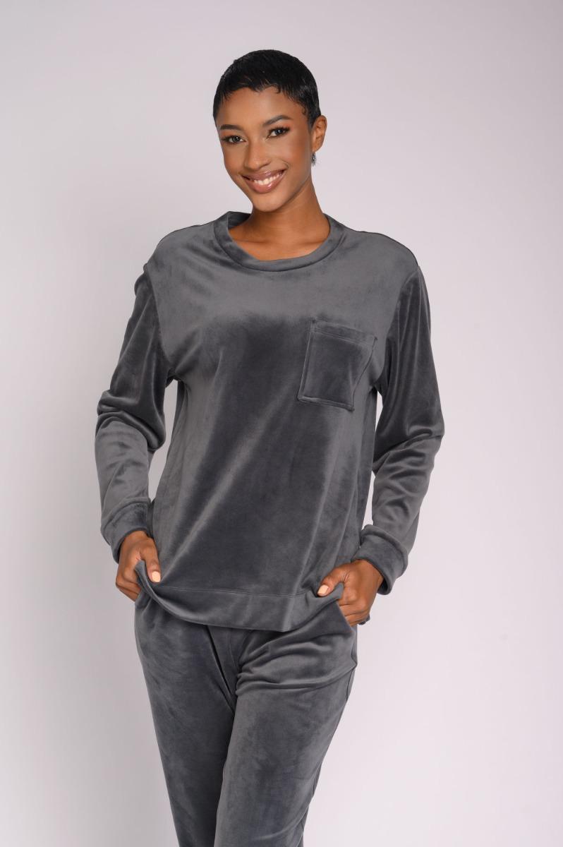 contempo Velour Ls Top