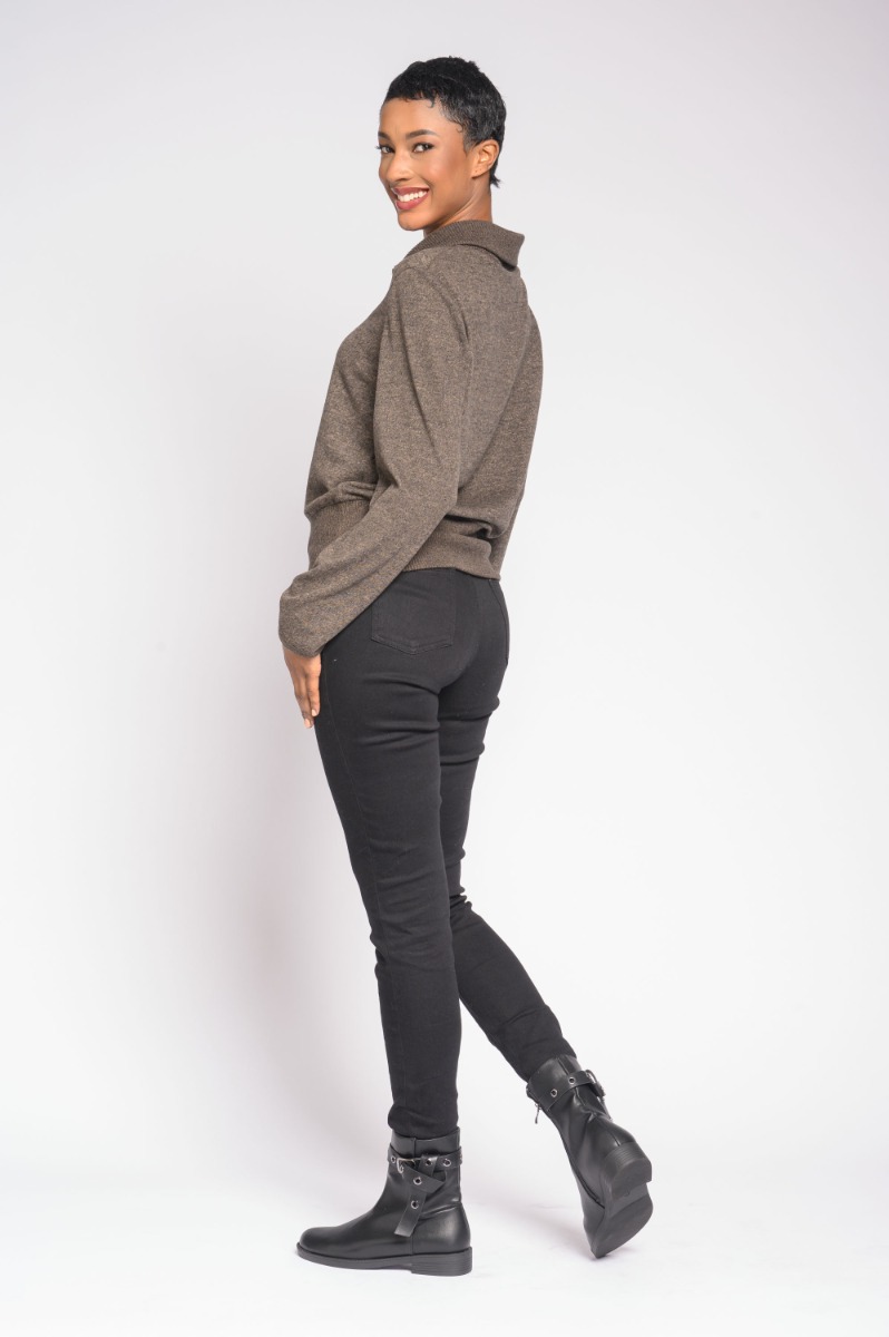 Contempo Zip Knit Top