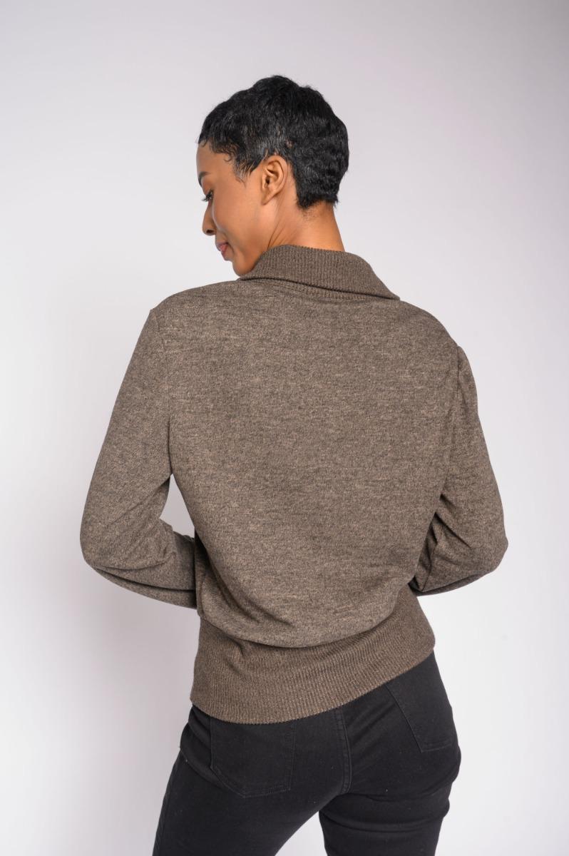 Contempo Zip Knit Top