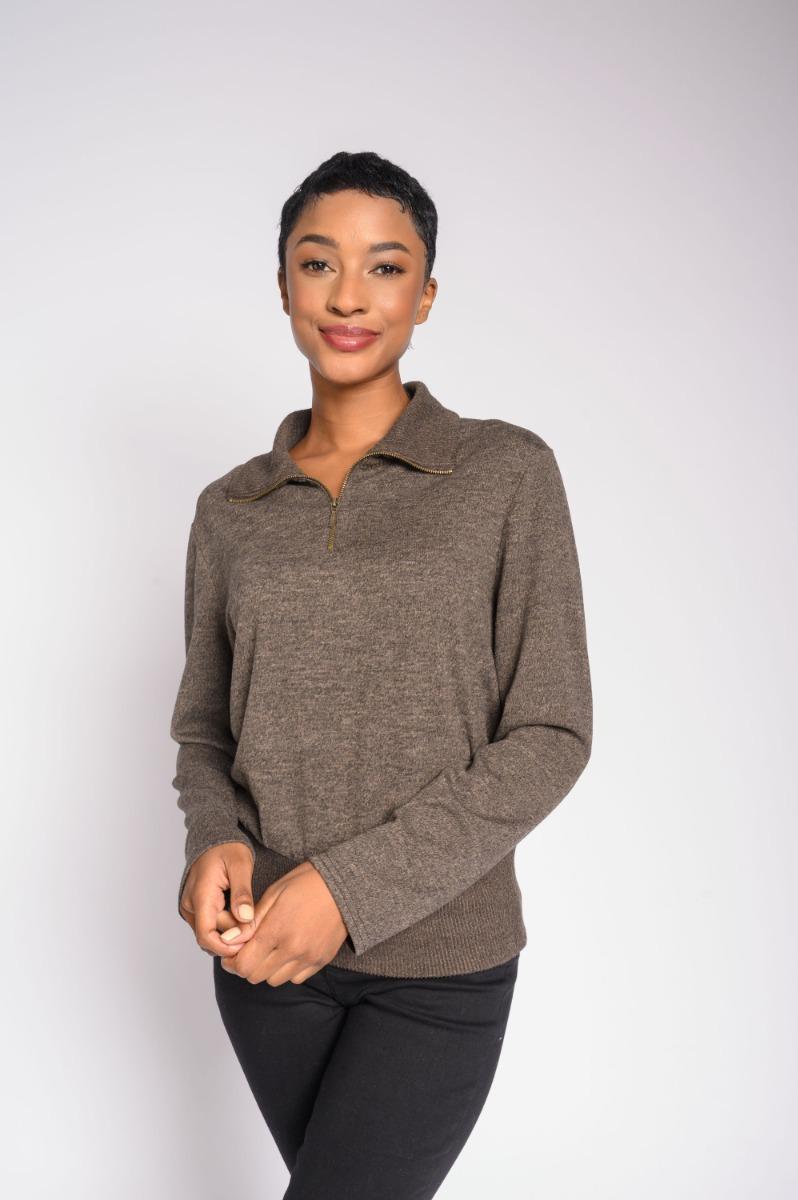 contempo Zip Knit Top