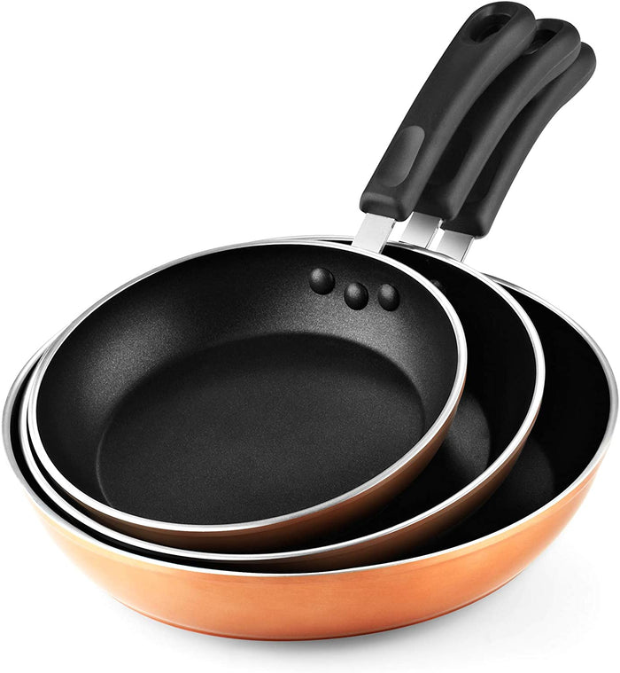 cook n home Cook N Home 02613 Nonstick Saute Omelet Skillet 3-Piece Fry Pan Set