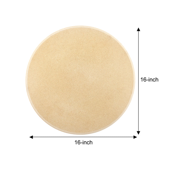 Cook N Home Cook N Home 02662 Pizza Grilling Baking Stone With Scraper Heavy Duty Cordierite 16-Inch Round Bread Stone For Oven And Grill Thermal Shock Resistant Ideal For Baking Golden Crisp Crust Pizza