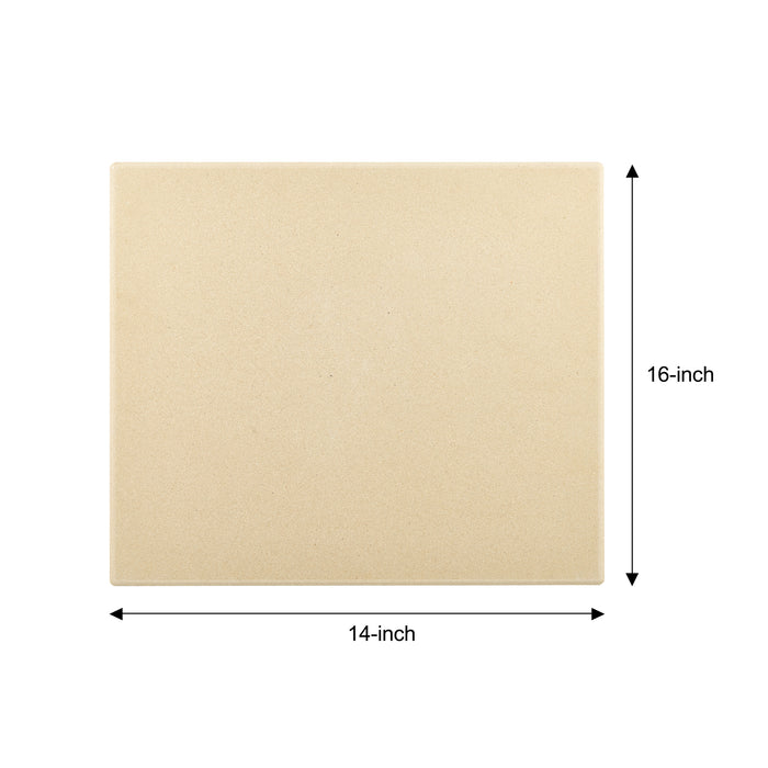 Cook N Home Cook N Home 02663 Pizza Grilling Baking Stone With Scraper 16-Inch X 14-Inch Rectangular Heavy Duty Cordierite Bread Stone For Oven And Grill Thermal Shock Resistant Ideal For Baking Crisp Crust Pizza