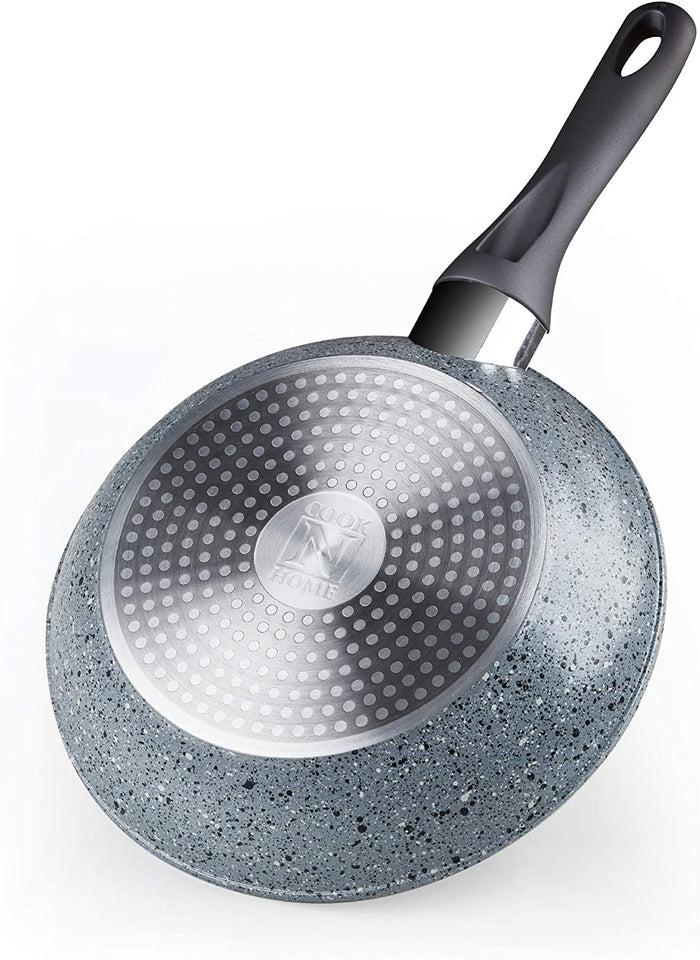 Cook N Home Cook N Home 02667 Ultra Granite Nonstick Skillet Fry Pan 9.5 Inches Non-stick Frying Pan Omelette Pan Chef's Pan Black/white
