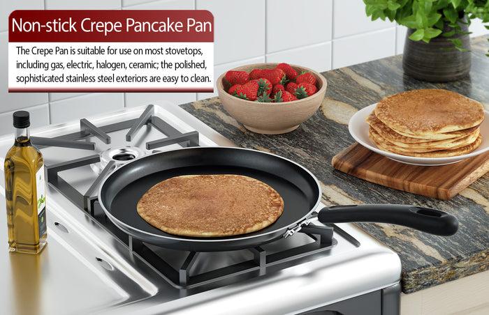 Cook N Home Cook N Home 10.25-Inch Nonstick Heavy Gauge Crepe Pancake Pan Griddle 26cm Black