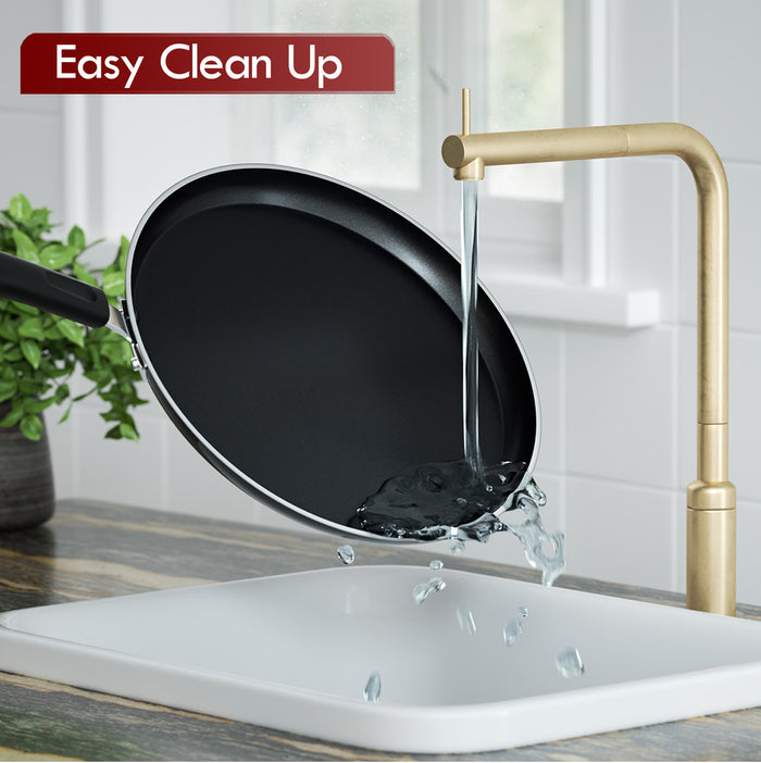 Cook N Home Cook N Home 10.25-Inch Nonstick Heavy Gauge Crepe Pancake Pan Griddle 26cm Black