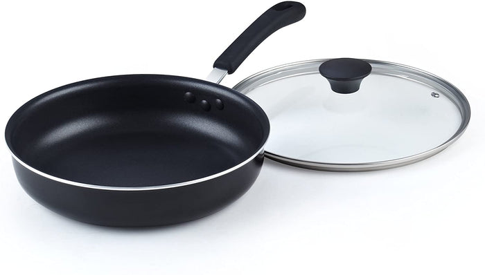 Cook N Home Cook N Home 10.5-Inch/3.5 Quart Nonstick Deep Saute Fry Pan/Jumbo Cooker With Lid Black