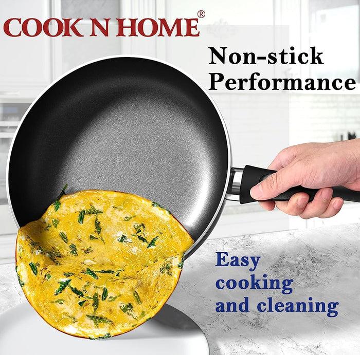 Cook N Home Cook N Home 12-Inch Fry Pan/Saute/Skillet With Non-Stick Induction Compatible Bottom