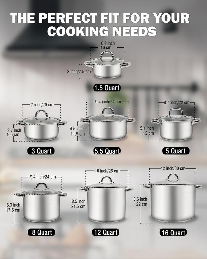 Cook N Home Cook N Home 16 Quart Stockpot With Lid Stainless Steel