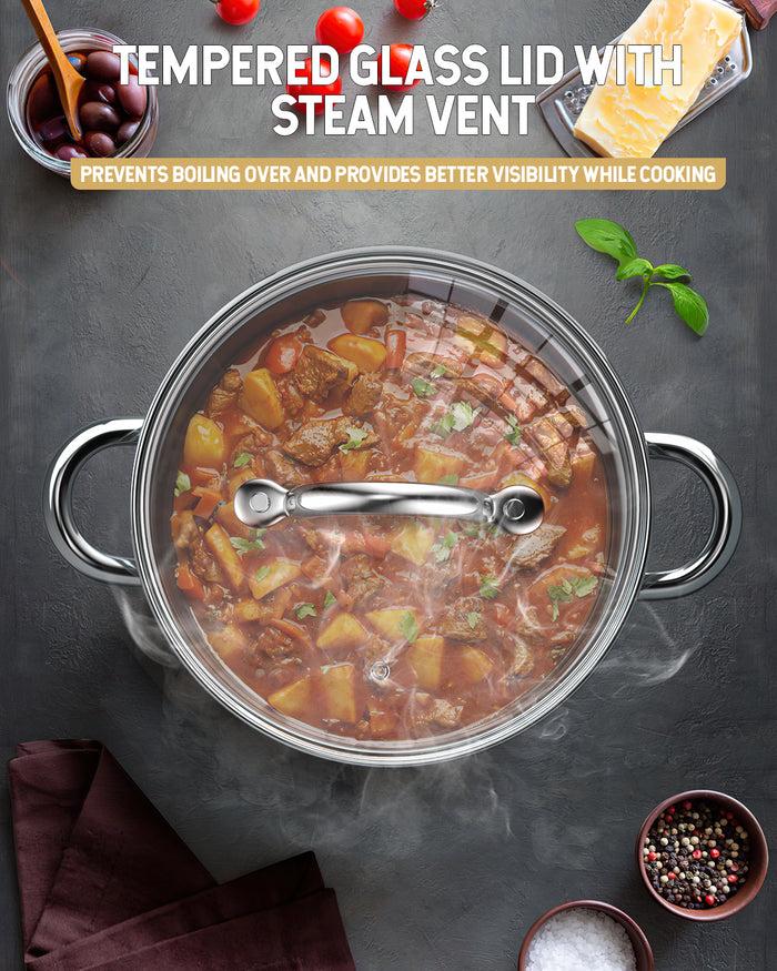 Cook N Home Cook N Home 8 Quart Stainless Steel Stockpot With Lid