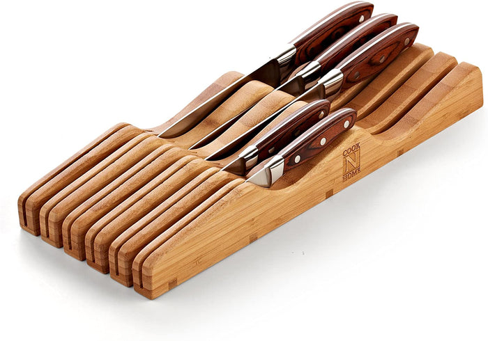 Cook N Home Cook N Home Bamboo Knife Storage In-Drawer Block