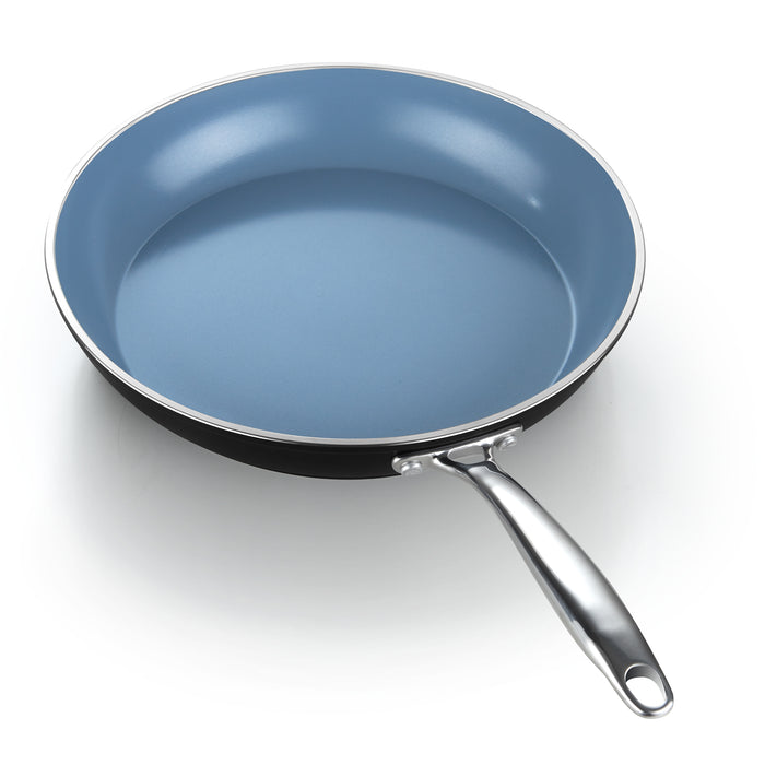 cook n home Cook N Home Ceramic Nonstick Coating Saute Fry Pan 12-inch Grey cook n home Cook N Home Ceramic Nonstick Coating Saute Fry Pan 12-inch Grey