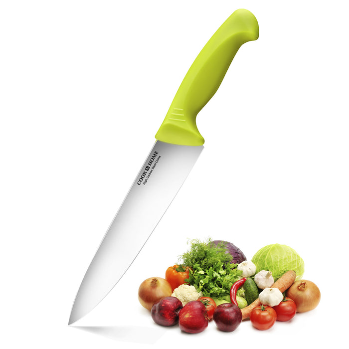 cook n home Cook N Home Chef's Knife Multi-Purpose 8-Inch Straight Edge High Carbon German Stainless Steel Sharp Kitchen Knife Ergonomic Handle Green