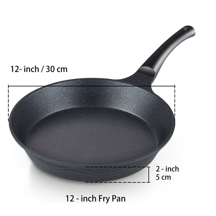 Cook N Home Cook N Home Marble Nonstick Cookware Saute Fry Pan 12-inch Made In Korea