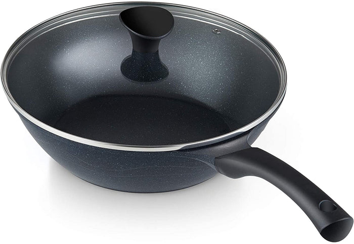 cook n home Cook N Home Marble Nonstick Saute Stir Fry Wok Pan 11-inch/12-inch Made in Korea