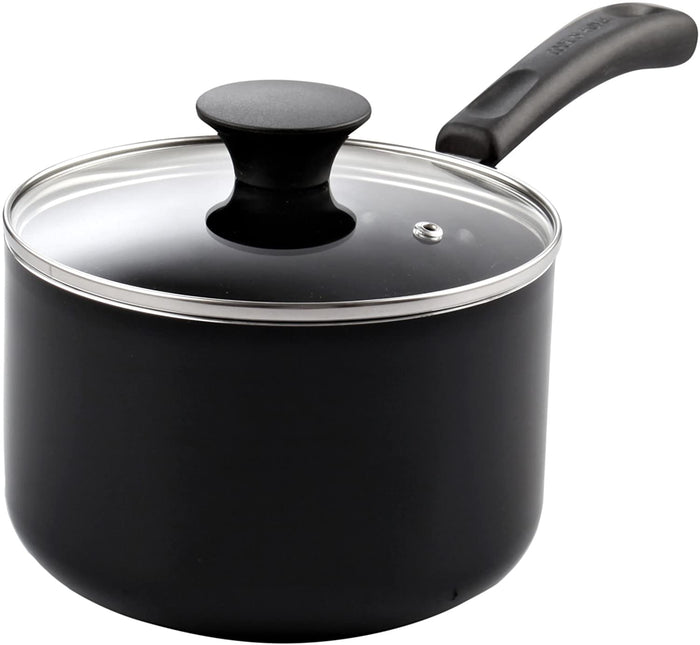 cook n home Cook N Home Nonstick Sauce Pan with Glass Lid 3-Qt Multi-purpose Pot Saucepan Kitchenware Black Aluminum