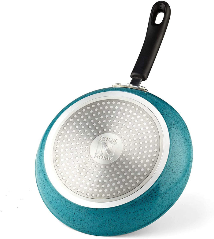 cook n home Cook N Home Nonstick Saute Skillet Fry Pan 9.5 Inch Kitchen Non-stick Cookware Cooking Frying Pan Induction Compatible Turquoise