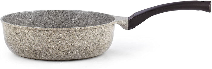 Cook N Home Cook N Home Nonstick Saute Skillet Pan 9-Inch/24cm Ceramic Marble Coating Deep Frying Pan Wok Stir-Fry Sauté Pan Earth