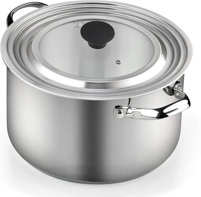 Cook N Home Cook N Home Stainless Steel With Glass Center Universal Lid Fits 8 10. 25 11 & 12"