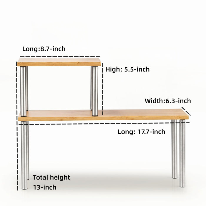 Cook N Home Cook N Home Storage Shelf Organizer 2 Tier Bamboo