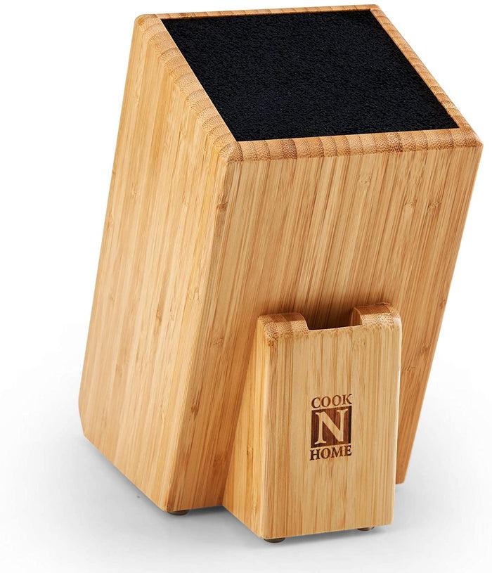 Cook N Home Cook N Home Universal Knife Storage Holder 5.5x5.5x10-inch Bamboo