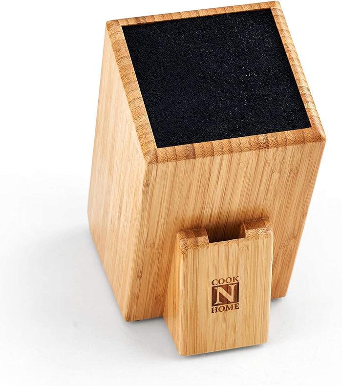 cook n home Cook N Home Universal Knife Storage Holder 5.5x5.5x10-inch Bamboo