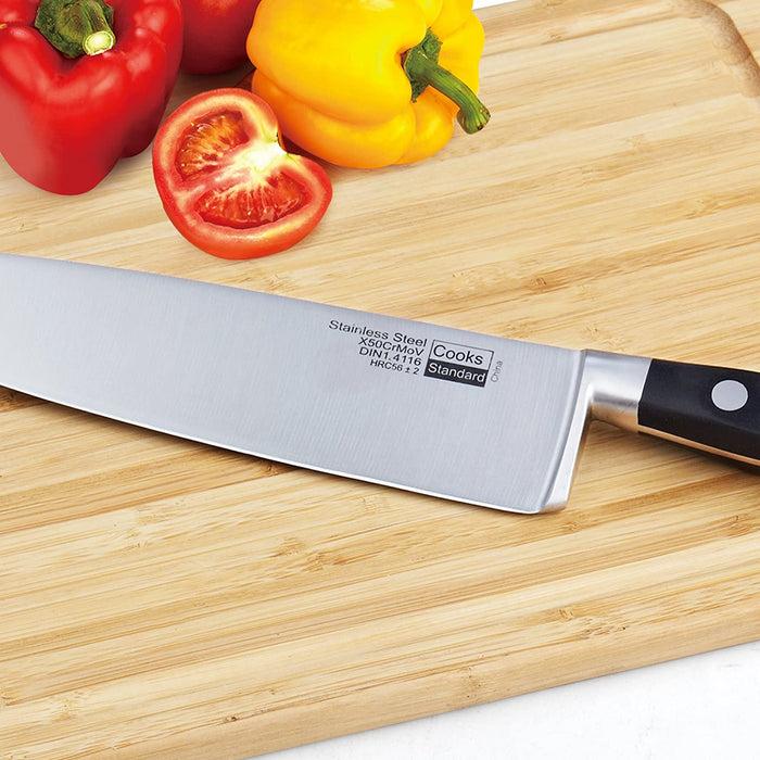 Cook N Home Cooks Standard 8-Inch/20cm Stainless Steel Chef's Kitchen Knife Multi Purpose 8-Inch 8" Black