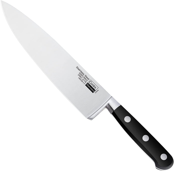 cook n home Cooks Standard 8-Inch/20cm Stainless Steel Chef's Kitchen Knife Multi Purpose 8-Inch 8" Black