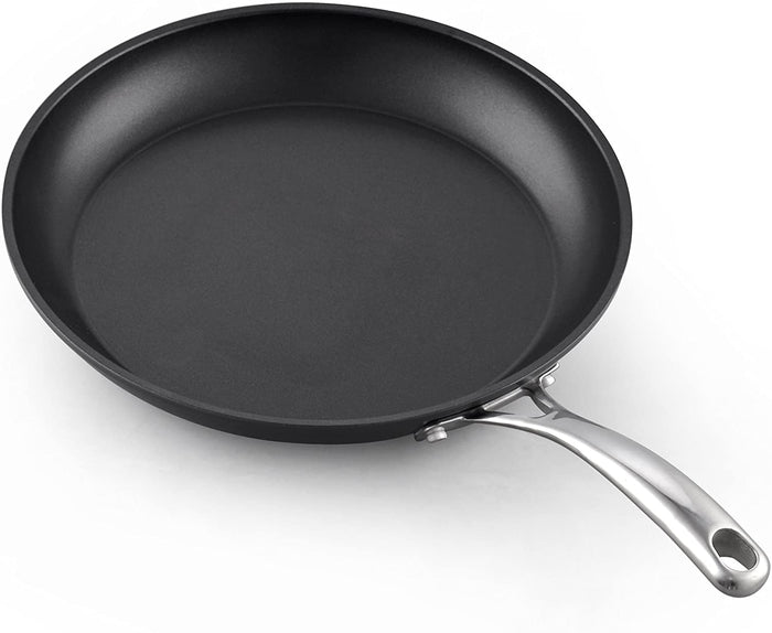 cook n home Cooks Standard Frying Omelet Pan Classic Hard Anodized Nonstick 12-Inch/30cm Saute Skillet Egg Pan Black