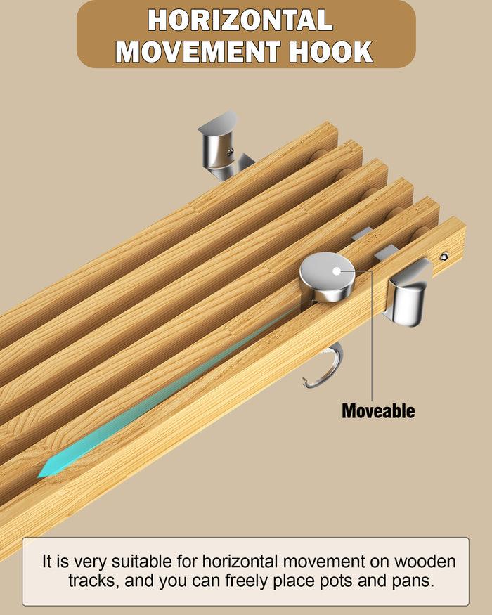 Cook N Home Cooks Standard Pot Rack Solid Cast Pan Hook Set Of 4