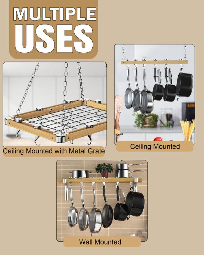 Cook N Home Cooks Standard Pot Rack Solid Cast Pan Hook Set Of 4