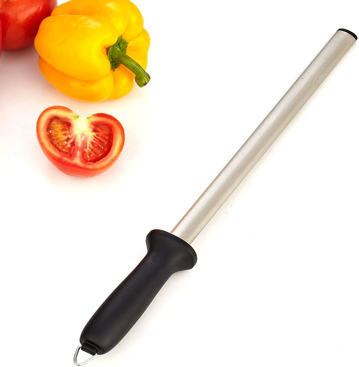 Cook N Home Cooks Standard Professional Diamond Rod Knife Sharpening Steel 12-Inch/30cm