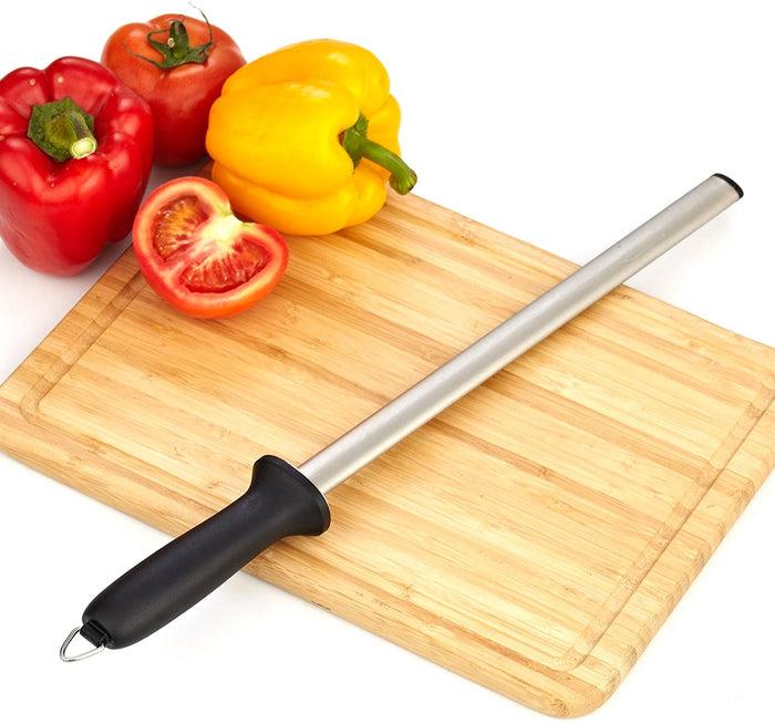 Cook N Home Cooks Standard Professional Diamond Rod Knife Sharpening Steel 12-Inch/30cm