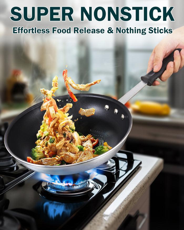 Cook N Home Cooks Standard Saute Pan Nonstick Frying Pan 10-Inch Durable Heavy Duty Professional Aluminum Non-Stick Skillet Pan