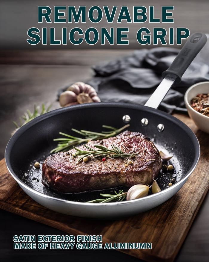 Cook N Home Cooks Standard Saute Pan Nonstick Frying Pan 8-Inch Durable Heavy Duty Professional Aluminum Non-Stick Skillet Pan