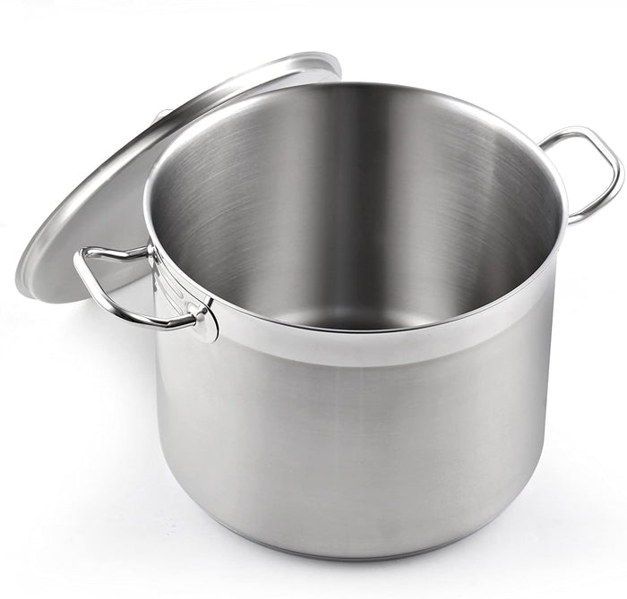 cook n home Cooks Standard Stockpots Stainless Steel 20 Quart Professional Grade Stock Pot with Lid Silver cook n home Cooks Standard Stockpots Stainless Steel 20 Quart Professional Grade Stock Pot with Lid Silver