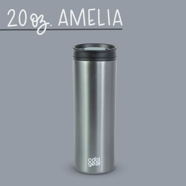 2 Pack COOL GEAR 20oz Amelia Coffee Travel Mug With Spill Resistant Slider Lid