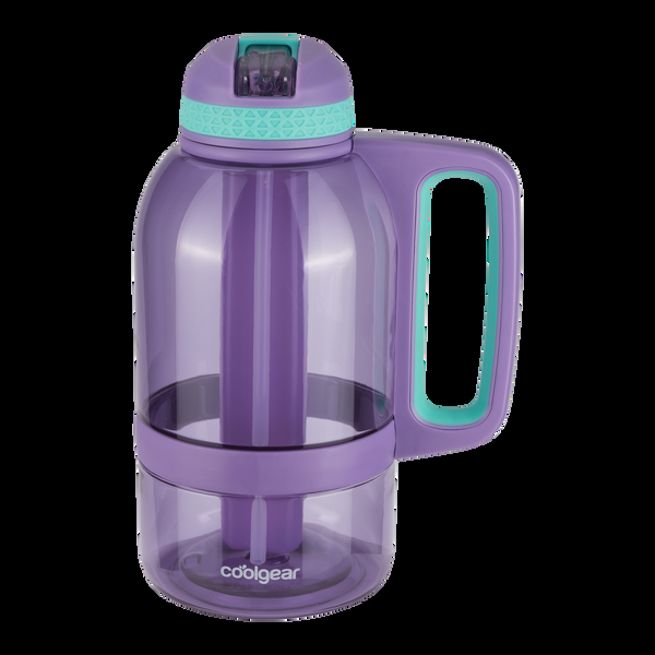 COOL GEAR 2-Pack 64 Oz System Sports Water Bottle With Freezer Stick And Handle | Durable Shatter Resistant Tritan™ Material Colored Water Bottle