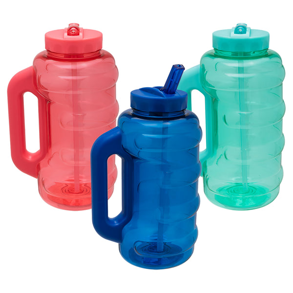 Cool Gear 3-Pack BEAST 64 oz Jug with Handle | Large Capacity Water bottle for Athletes Fitness Gym & Outdoor Sports | Wide mouth Leak proof - Variety Pack Cool Gear 3-Pack BEAST 64 oz Jug with Handle | Large Capacity Water bottle for Athletes Fitness Gym & Outdoor Sports | Wide mouth Leak proof - Variety Pack