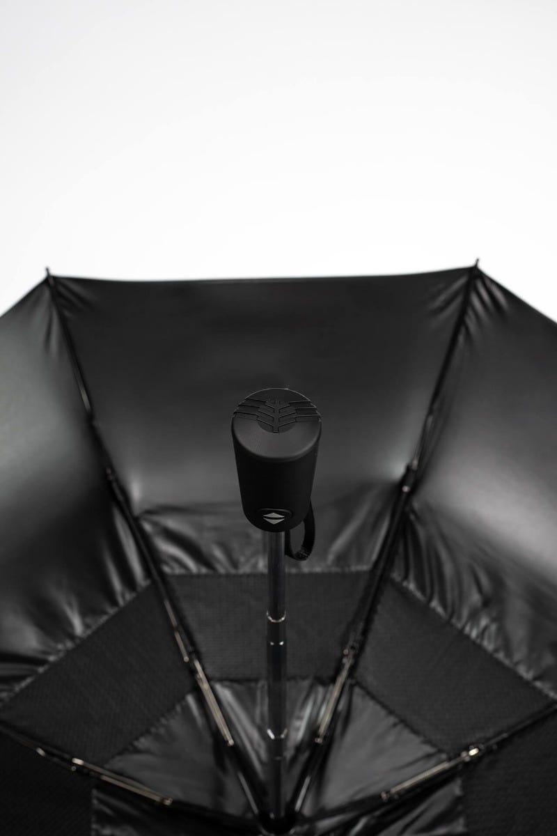 Coolibar 42 Inch Sodalis Travel Umbrella | Black Matte Black Coating