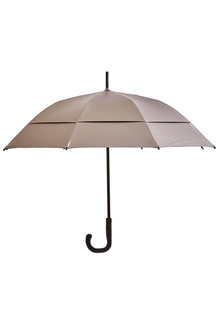 coolibar 48 Inch Calotta Fashion Umbrella | Gold/Aqua Metallic