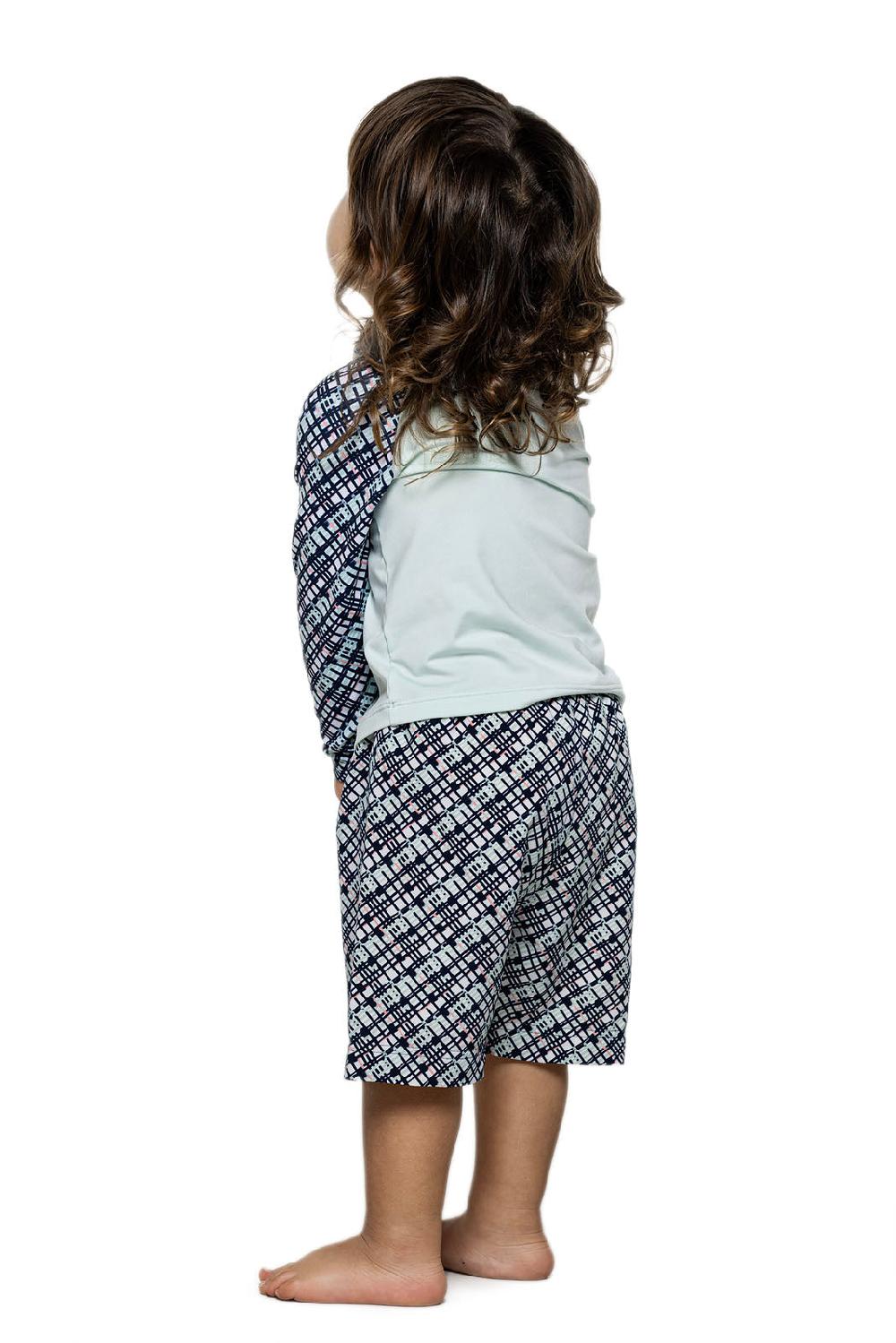 Coolibar Baby Island Rash Guard Set | Navy Gulf Stream Stripe