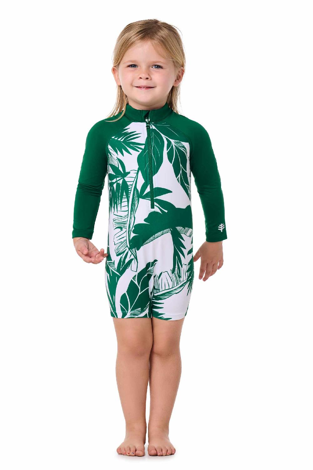 Coolibar Baby Kohala Neck-To-Knee Swimsuit | Eden Colorblock