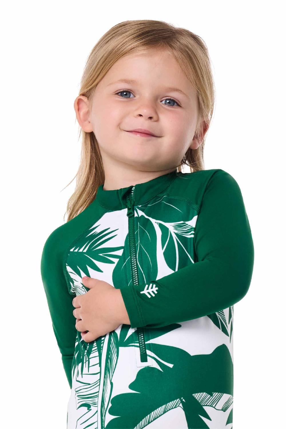 Coolibar Baby Kohala Neck-To-Knee Swimsuit | Eden Colorblock