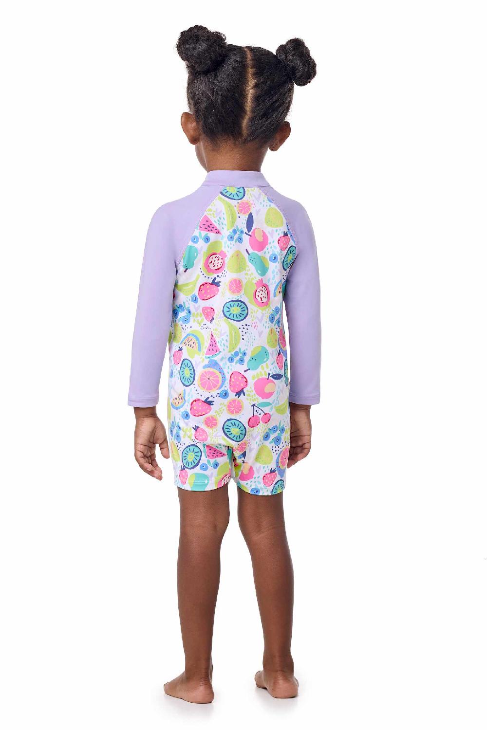 Coolibar Baby Kohala Neck-To-Knee Swimsuit | Lavendula Colorblock