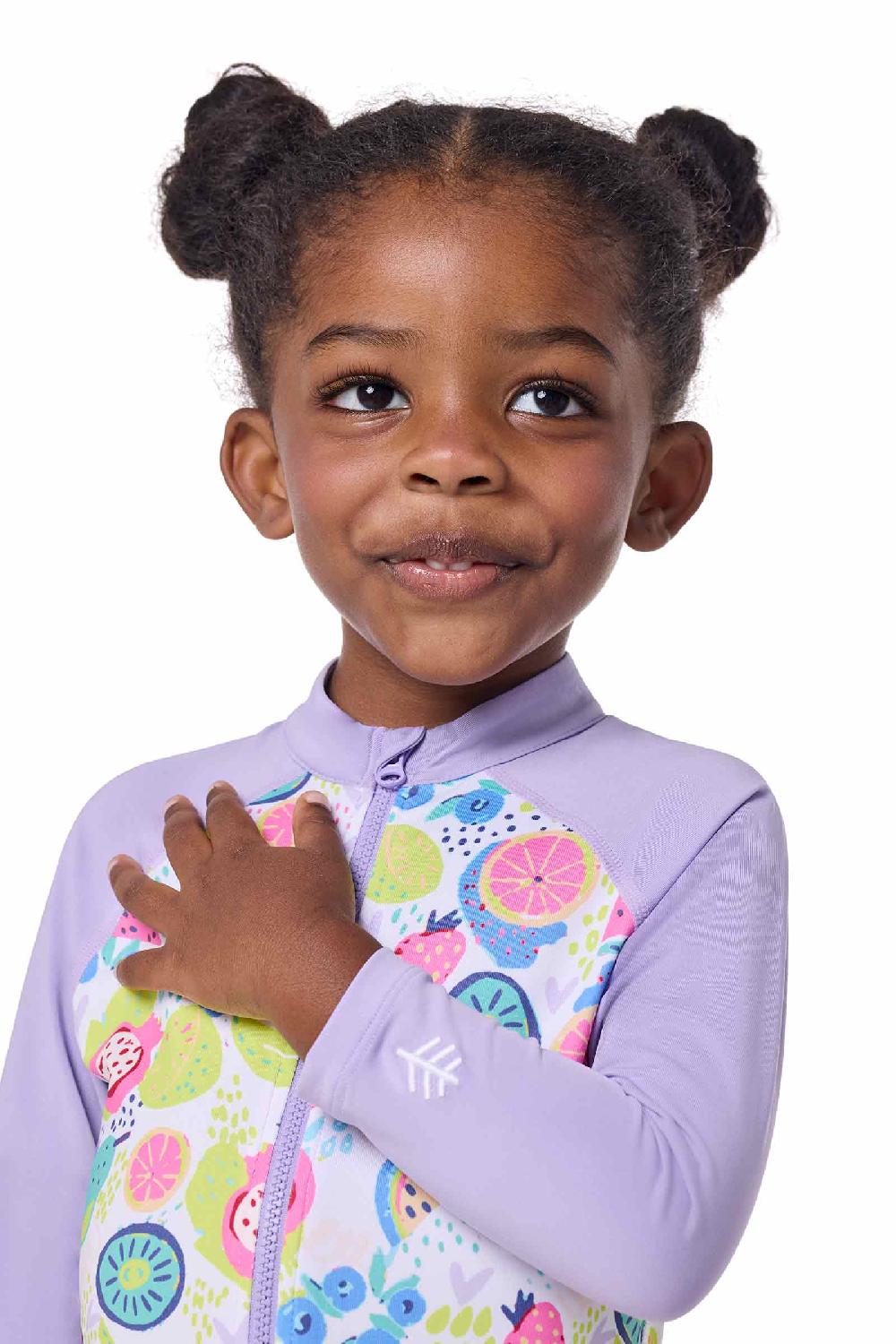 Coolibar Baby Kohala Neck-To-Knee Swimsuit | Lavendula Colorblock