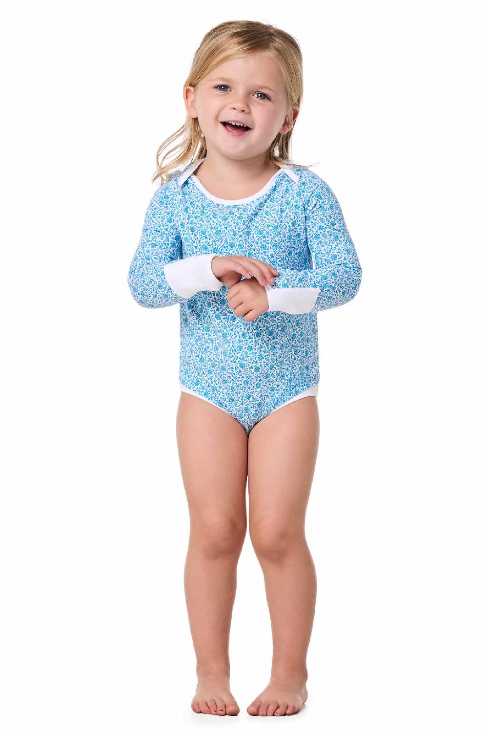 Coolibar Baby LumaLeo Bodysuit | Malibu Blue Shell We