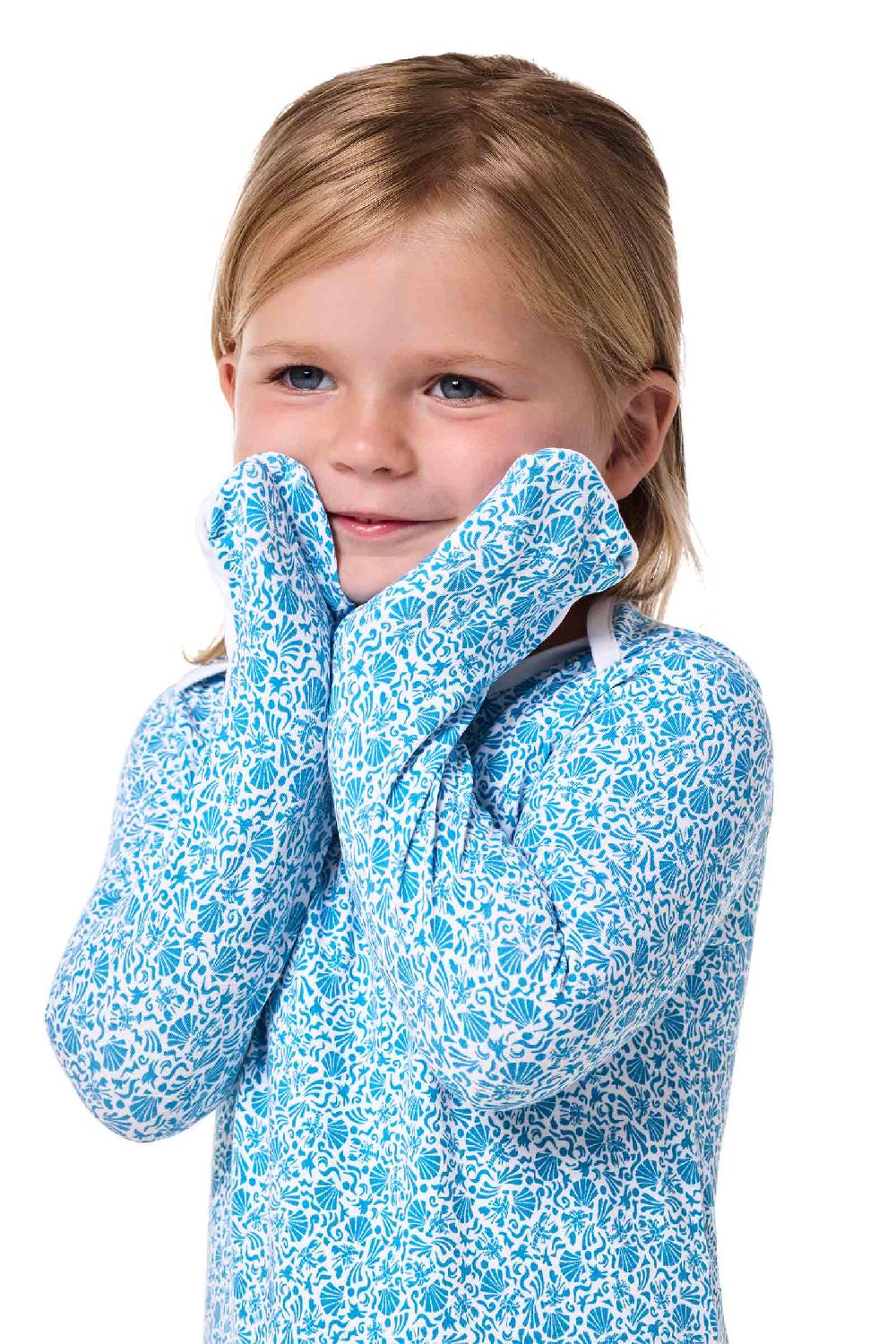 Coolibar Baby LumaLeo Bodysuit | Malibu Blue Shell We