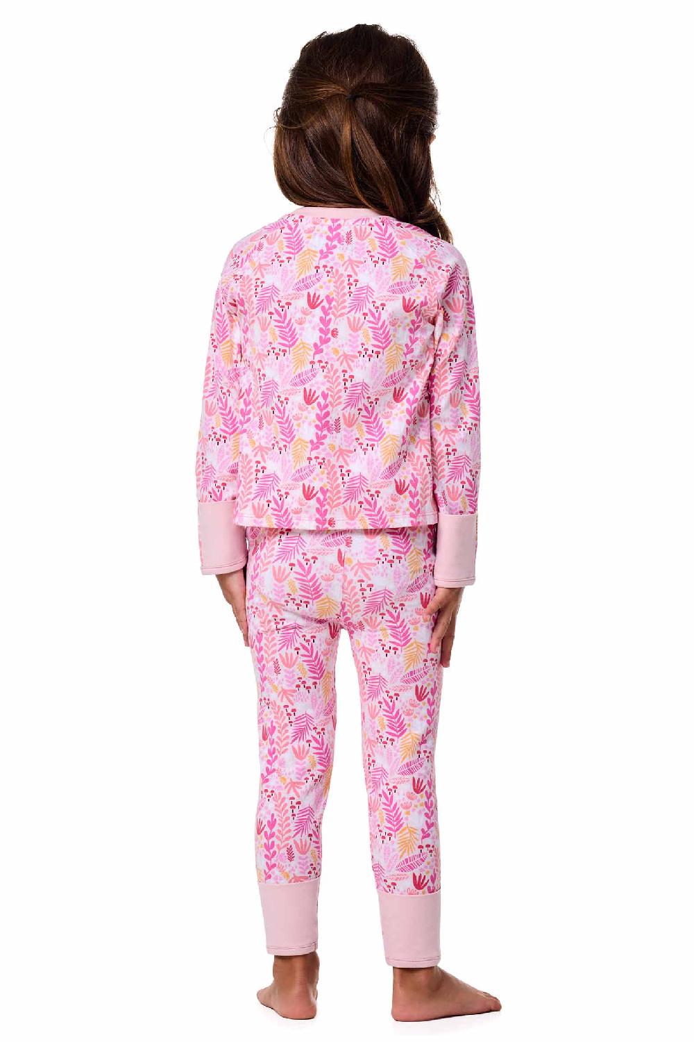 Coolibar Baby LumaLeo Leggings | Soft Pink Blooming Forest