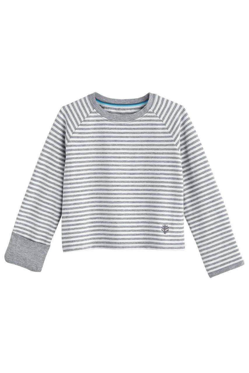 coolibar Baby LumaLeo Long Sleeve T-Shirt | Grey/White